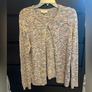 LOFT Multicolor Knit Cardigan